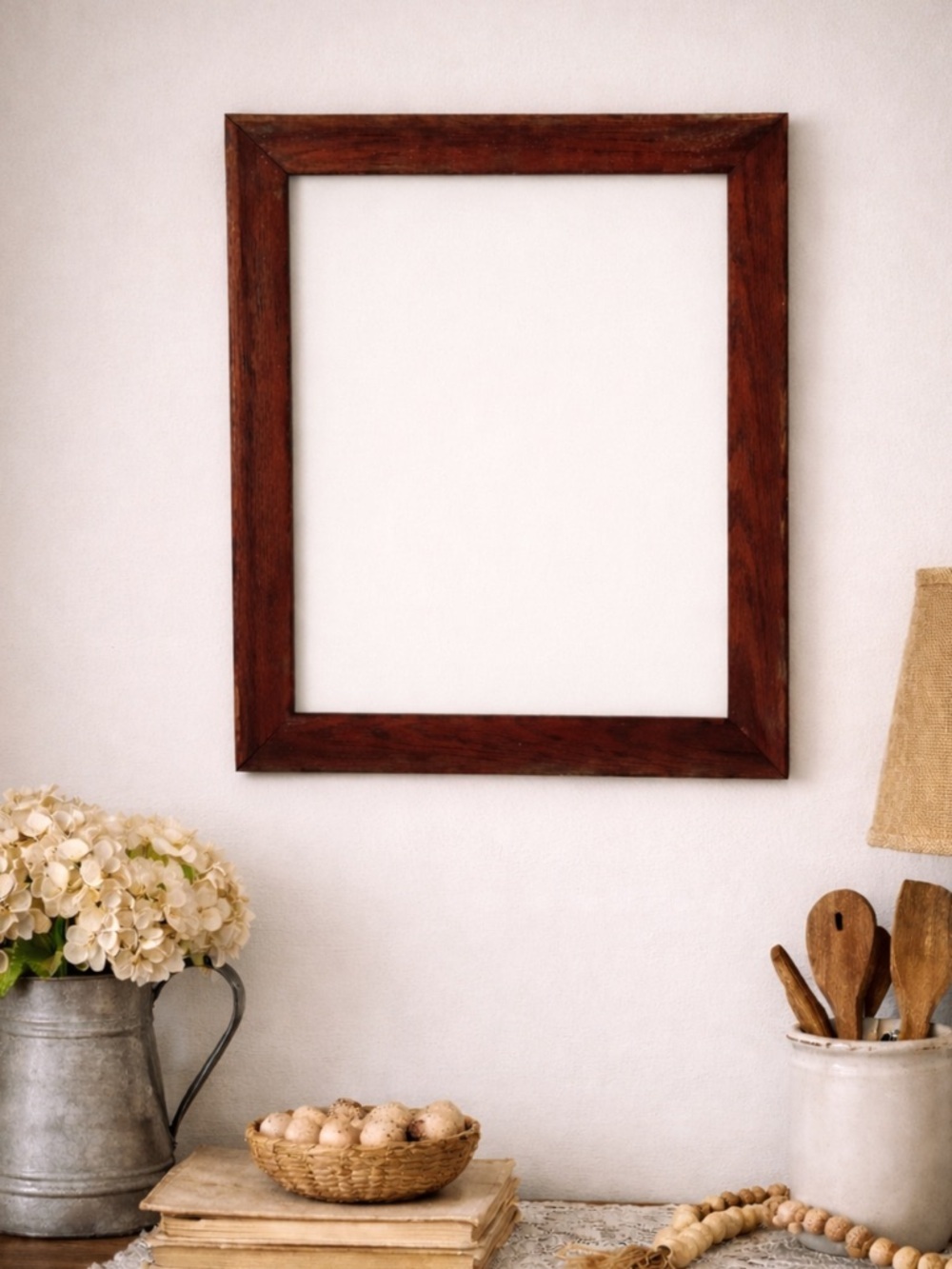 Vintage Red Wood Frame